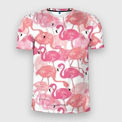 Мужская спорт-футболка Рай фламинго