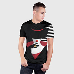 Футболка спортивная мужская Женщина в шляпе поп-арт, цвет: 3D-принт — фото 2