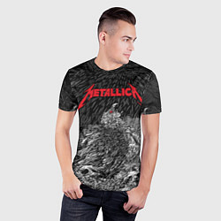 Футболка спортивная мужская Metallica птица на черепах, цвет: 3D-принт — фото 2