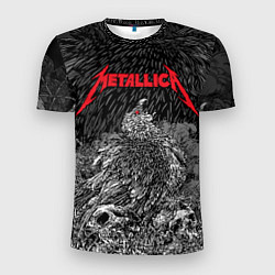 Футболка спортивная мужская Metallica птица на черепах, цвет: 3D-принт