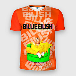 Футболка спортивная мужская Billie Eilish: Orange Mood, цвет: 3D-принт
