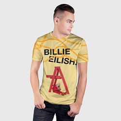 Футболка спортивная мужская BILLIE EILISH, цвет: 3D-принт — фото 2