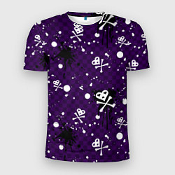 Мужская спорт-футболка Эмо 2007 фиолетовый фон