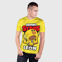 Футболка спортивная мужская BRAWL STARS SALLY LEON, цвет: 3D-принт — фото 2