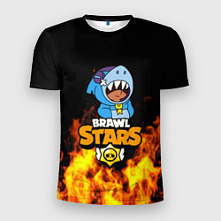 Футболка спортивная мужская BRAWL STARS LEON SHARK, цвет: 3D-принт