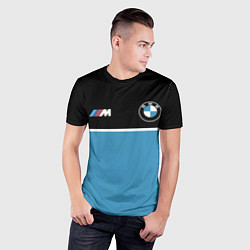 Футболка спортивная мужская BMW БМВ, цвет: 3D-принт — фото 2