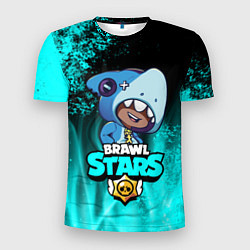 Мужская спорт-футболка Brawl Stars LEON SHARK