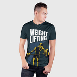 Футболка спортивная мужская Wheight lifting, цвет: 3D-принт — фото 2
