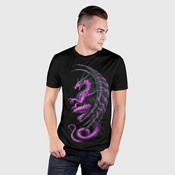 Футболка спортивная мужская Purple Dragon, цвет: 3D-принт — фото 2