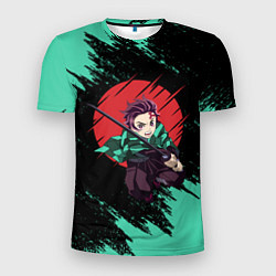 Футболка спортивная мужская KIMETSU NO YAIBA, цвет: 3D-принт