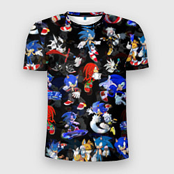 Мужская спорт-футболка Sonic паттерн