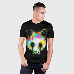 Футболка спортивная мужская Панда в краске, цвет: 3D-принт — фото 2