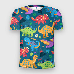 Мужская спорт-футболка Арт с динозаврами