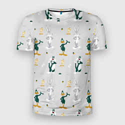 Футболка спортивная мужская Looney Tunes pattern, цвет: 3D-принт