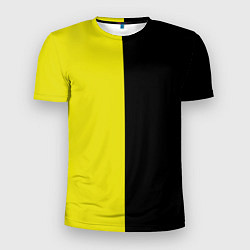 Футболка спортивная мужская BLACK YELLOW, цвет: 3D-принт