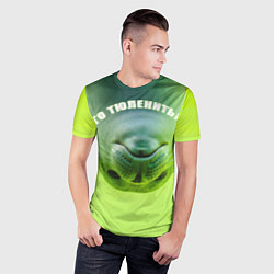 Футболка спортивная мужская Го тюленить?, цвет: 3D-принт — фото 2