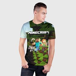 Футболка спортивная мужская Minecraft, цвет: 3D-принт — фото 2