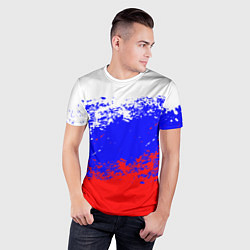 Футболка спортивная мужская Россия, цвет: 3D-принт — фото 2