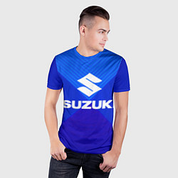 Футболка спортивная мужская SUZUKI, цвет: 3D-принт — фото 2