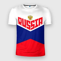 Футболка спортивная мужская Russia, цвет: 3D-принт
