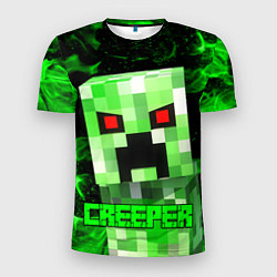 Футболка спортивная мужская MINECRAFT CREEPER, цвет: 3D-принт