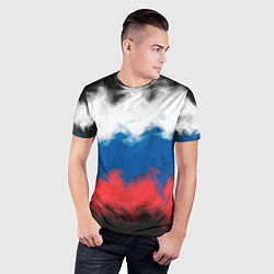 Футболка спортивная мужская Россия, цвет: 3D-принт — фото 2