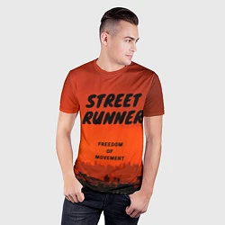 Футболка спортивная мужская Street runner, цвет: 3D-принт — фото 2
