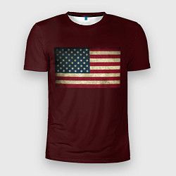 Футболка спортивная мужская USA флаг, цвет: 3D-принт