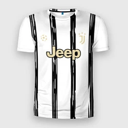 Футболка спортивная мужская Juventus Home Authentic style 202122, цвет: 3D-принт