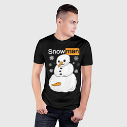 Футболка спортивная мужская Снеговик, цвет: 3D-принт — фото 2