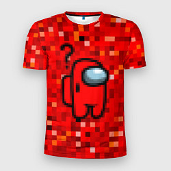 Футболка спортивная мужская Pixel Among Us, цвет: 3D-принт