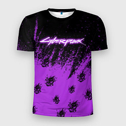 Мужская спорт-футболка Cyberpunk neon