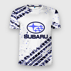 Футболка спортивная мужская SUBARU, цвет: 3D-принт