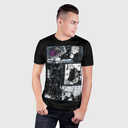 Футболка спортивная мужская Сатору Гото Магическая битва, цвет: 3D-принт — фото 2