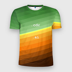 Футболка спортивная мужская Cdr Ai Диагональный, цвет: 3D-принт