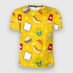 Футболка спортивная мужская Фастфуд, цвет: 3D-принт
