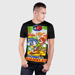 Футболка спортивная мужская Sonic&Knuckles, цвет: 3D-принт — фото 2