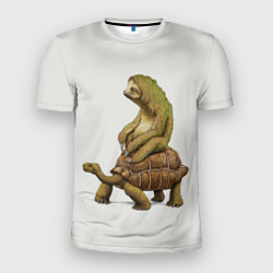 Мужская спорт-футболка Тише едешь А впрочем