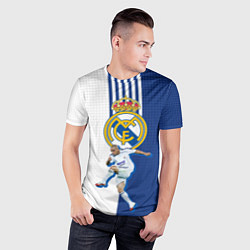 Футболка спортивная мужская Роберто Карлос Реал Мадрид, цвет: 3D-принт — фото 2