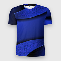 Мужская спорт-футболка 3D BLUE Вечерний синий цвет