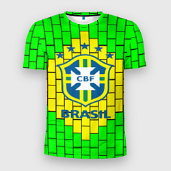Футболка спортивная мужская Сборная Бразилии, цвет: 3D-принт