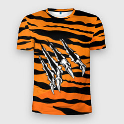 Мужская спорт-футболка След от когтей тигра