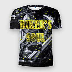 Мужская спорт-футболка Bikers Soul Душа байкера