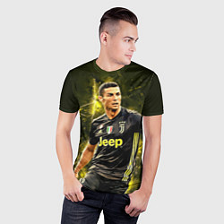 Футболка спортивная мужская Cristiano Ronaldo Juventus, цвет: 3D-принт — фото 2