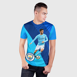 Футболка спортивная мужская Бернарду Силва Манчестер Сити, цвет: 3D-принт — фото 2