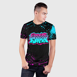Футболка спортивная мужская FRIDAY NIGHT FUNKIN NEON, цвет: 3D-принт — фото 2