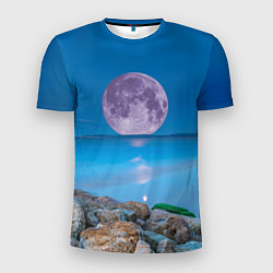 Мужская спорт-футболка Лунный пляж