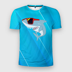 Мужская спорт-футболка Акула в очках