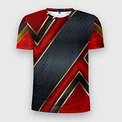 Мужская спорт-футболка Black & Red 3D