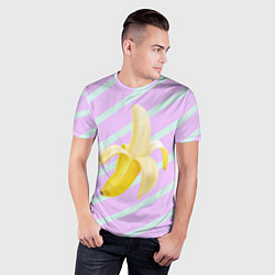 Футболка спортивная мужская Банан графический фон, цвет: 3D-принт — фото 2